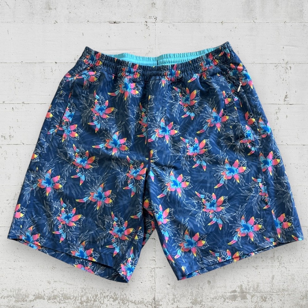 BirdDogs Swim Trunks Mens L Floral Lined Boom For Your Boomstick Surfing 9"
